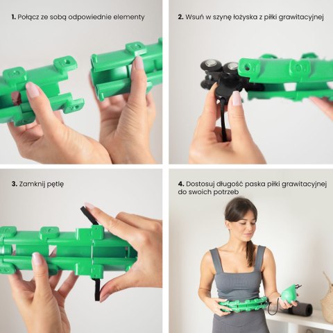 HHW01 HULA HOP GREEN Z WYPUSTKAMI I OBCIĄŻNIKIEM HMS HHW01 HULA HOP GREEN Z WYPUSTKAMI I OBCIĄŻNIKIEM HMS