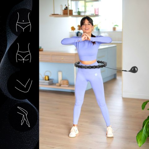 HHW02 HULA HOP BLACK Z WYPUSTKAMI I OBCIĄŻNIKIEM HMS HHW02 HULA HOP BLACK Z WYPUSTKAMI I OBCIĄŻNIKIEM HMS