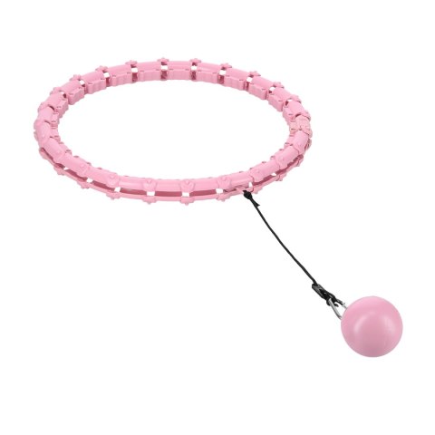 HHW02 HULA HOP LIGHT PINK Z WYPUSTKAMI I OBCIĄŻNIKIEM HMS HHW02 HULA HOP LIGHT PINK Z WYPUSTKAMI I OBCIĄŻNIKIEM HMS