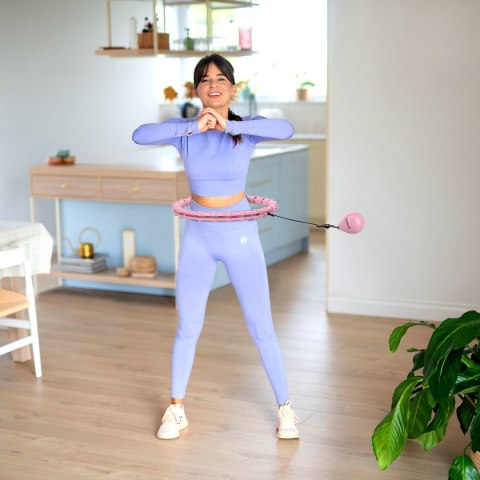 HHW02 HULA HOP LIGHT PINK Z WYPUSTKAMI I OBCIĄŻNIKIEM HMS HHW02 HULA HOP LIGHT PINK Z WYPUSTKAMI I OBCIĄŻNIKIEM HMS
