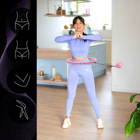 HHW02 HULA HOP LIGHT PINK Z WYPUSTKAMI I OBCIĄŻNIKIEM HMS HHW02 HULA HOP LIGHT PINK Z WYPUSTKAMI I OBCIĄŻNIKIEM HMS