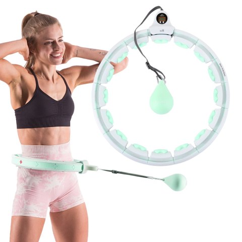 HHW06 HULA HOP GREEN Z WYPUSTKAMI I OBCIĄŻNIKIEM + LICZNIK HMS HHW06 HULA HOP GREEN Z WYPUSTKAMI I OBCIĄŻNIKIEM + LICZNIK HMS