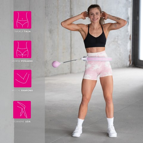 HHW06 HULA HOP PINK Z WYPUSTKAMI I OBCIĄŻNIKIEM + LICZNIK HMS HHW06 HULA HOP PINK Z WYPUSTKAMI I OBCIĄŻNIKIEM + LICZNIK HMS
