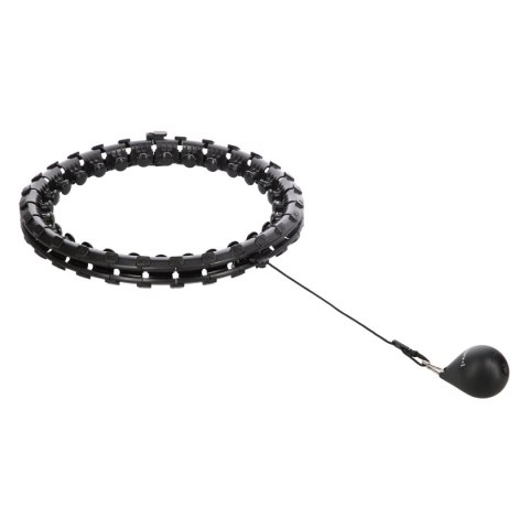 HHW12 PLUS SIZE HULA HOP BLACK Z WYPUSTKAMI I OBCIĄŻNIKIEM HMS HHW12 PLUS SIZE HULA HOP BLACK Z WYPUSTKAMI I OBCIĄŻNIKIEM HMS