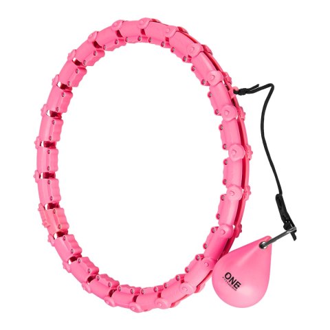 OHA02 HULA HOP PINK Z WYPUSTKAMI I OBCIĄŻNIKIEM ONE FITNESS OHA02 HULA HOP PINK Z WYPUSTKAMI I OBCIĄŻNIKIEM ONE FITNESS