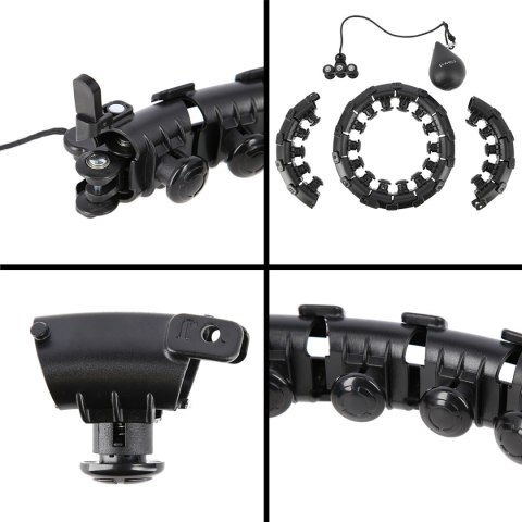 ZESTAW HULA HOP HHW01 BLACK Z WYPUSTKAMI I OBCIĄŻNIKIEM HMS + PAS BR163 RED ZESTAW HULA HOP HHW01 BLACK Z WYPUSTKAMI I OBCIĄŻNIKIEM HMS + PAS BR163 RED