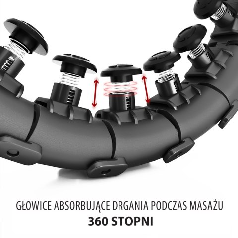 ZESTAW HULA HOP HHW01 BLACK Z WYPUSTKAMI I OBCIĄŻNIKIEM HMS + PAS BR163 RED ZESTAW HULA HOP HHW01 BLACK Z WYPUSTKAMI I OBCIĄŻNIKIEM HMS + PAS BR163 RED