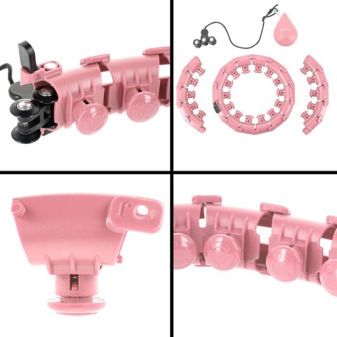ZESTAW HULA HOP HHW01 PINK Z WYPUSTKAMI I OBCIĄŻNIKIEM HMS + PAS BR163 RED ZESTAW HULA HOP HHW01 PINK Z WYPUSTKAMI I OBCIĄŻNIKIEM HMS + PAS BR163 RED