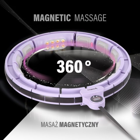 ZESTAW HULA HOP MAGNETYCZNY VIOLET HHM13 Z LICZNIKIEM HMS + PAS WYSZCZUPLAJĄCY BR163 RED ZESTAW HULA HOP MAGNETYCZNY VIOLET HHM13 Z LICZNIKIEM HMS + PAS WYSZCZUPLAJĄCY BR163 RED