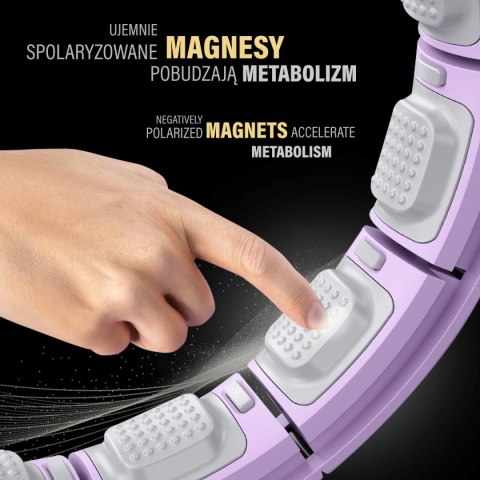 ZESTAW HULA HOP MAGNETYCZNY VIOLET HHM13 Z LICZNIKIEM HMS + PAS WYSZCZUPLAJĄCY BR163 RED ZESTAW HULA HOP MAGNETYCZNY VIOLET HHM13 Z LICZNIKIEM HMS + PAS WYSZCZUPLAJĄCY BR163 RED