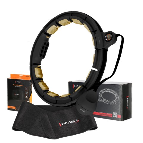 ZESTAW HULA HOP MAGNETYCZNY BLACK/GOLD HHM13 Z LICZNIKIEM HMS + PAS WYSZCZUPLAJĄCY BR163 BLACK ZESTAW HULA HOP MAGNETYCZNY BLACK/GOLD HHM13 Z LICZNIKIEM HMS + PAS WYSZCZUPLAJĄCY BR163 BLACK