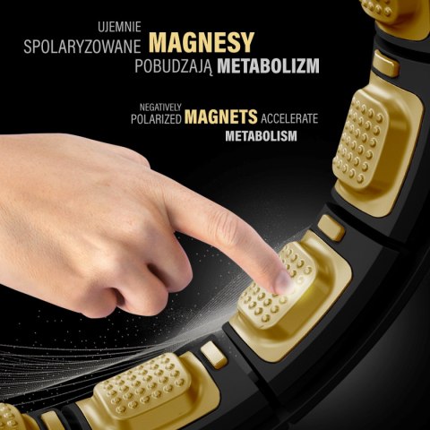 ZESTAW HULA HOP MAGNETYCZNY BLACK/GOLD HHM13 Z LICZNIKIEM HMS + PAS WYSZCZUPLAJĄCY BR163 BLACK ZESTAW HULA HOP MAGNETYCZNY BLACK/GOLD HHM13 Z LICZNIKIEM HMS + PAS WYSZCZUPLAJĄCY BR163 BLACK