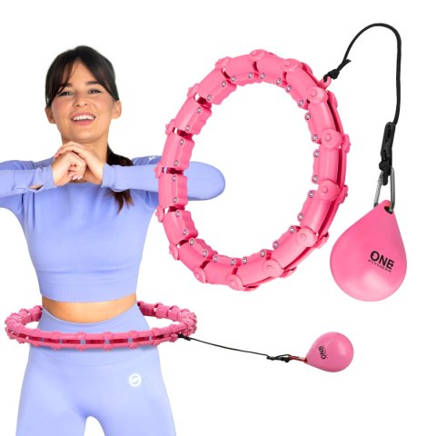 ZESTAW HULA HOP OHA02 PINK Z WYPUSTKAMI I OBCIĄŻNIKIEM ONE FITNESS + PAS BR160 ZESTAW HULA HOP OHA02 PINK Z WYPUSTKAMI I OBCIĄŻNIKIEM ONE FITNESS + PAS BR160