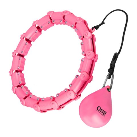 ZESTAW HULA HOP OHA02 PINK Z WYPUSTKAMI I OBCIĄŻNIKIEM ONE FITNESS + PAS BR160 ZESTAW HULA HOP OHA02 PINK Z WYPUSTKAMI I OBCIĄŻNIKIEM ONE FITNESS + PAS BR160