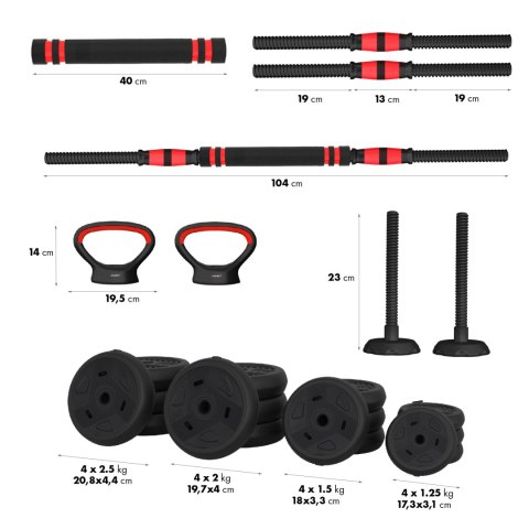SGN130 PRO SET 6W1 ZESTAW CIĘŻARÓW 30KG HMS SGN130 PRO SET 6W1 ZESTAW CIĘŻARÓW 30KG HMS