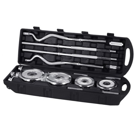 STC55 SZTANGIELKI-SZTANGA PROSTA I ŁAMANA W WALIZCE CHROM 55KG HMS STC55 SZTANGIELKI-SZTANGA PROSTA I ŁAMANA W WALIZCE CHROM 55KG HMS