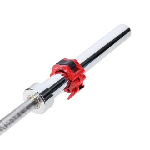 GO450 (+ ZG1000R) GRYF OLIMPIJSKI 18.5KG 2200MM HMS Z ZACISKAMI LOCK JAW RED GO450 (+ ZG1000R) GRYF OLIMPIJSKI 18.5KG 2200MM HMS Z ZACISKAMI LOCK JAW RED