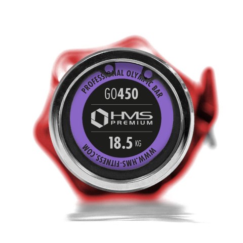 GO450 (+ ZG1000R) GRYF OLIMPIJSKI 18.5KG 2200MM HMS Z ZACISKAMI LOCK JAW RED GO450 (+ ZG1000R) GRYF OLIMPIJSKI 18.5KG 2200MM HMS Z ZACISKAMI LOCK JAW RED