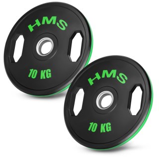 TOG10 2 x 10 KG TALERZ OLIMPIJSKI OGUMOWANY 2 x 10 KG HMS