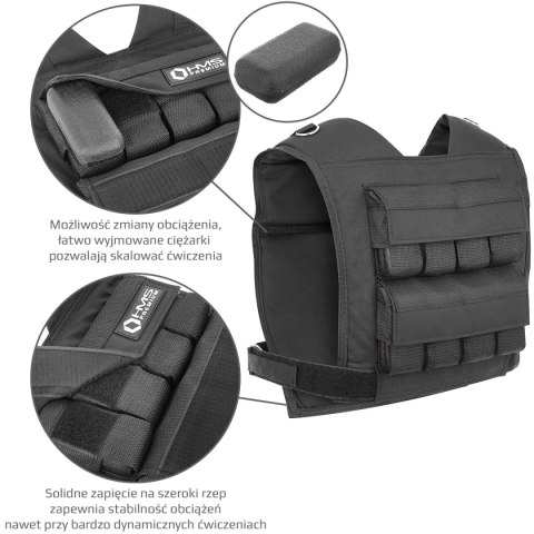KTO16 KAMIZELKA TRENINGOWA Z OBCIĄŻENIEM 16 KG HMS PREMIUM KTO16 KAMIZELKA TRENINGOWA Z OBCIĄŻENIEM 16 KG HMS PREMIUM