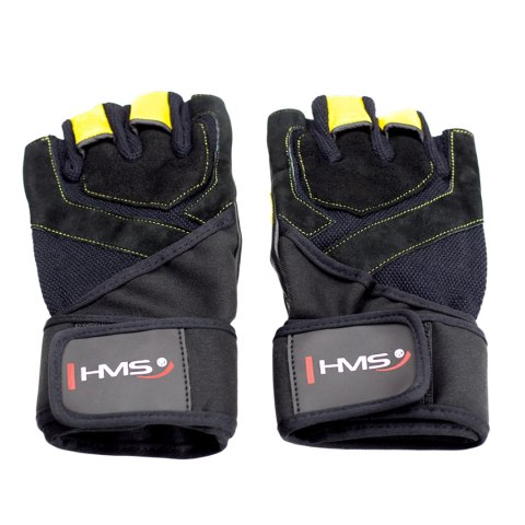 RST01 BLACK/YELLOW ROZM. S RĘKAWICE NA SIŁOWNIĘ HMS RST01 BLACK/YELLOW ROZM. S RĘKAWICE NA SIŁOWNIĘ HMS