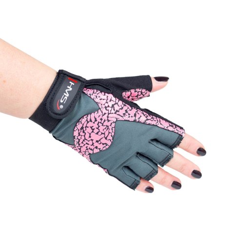 RST03 PINK/GRAY ROZM. M RĘKAWICE NA SIŁOWNIĘ HMS RST03 PINK/GRAY ROZM. M RĘKAWICE NA SIŁOWNIĘ HMS