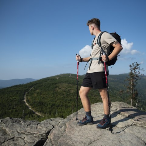 TK8601 RED KIJE TREKKINGOWE ALUMINIOWE NILS TK8601 RED KIJE TREKKINGOWE ALUMINIOWE NILS
