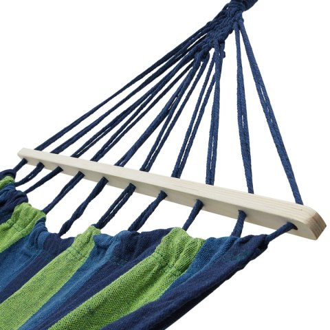 NC9001 NIEBIESKI HAMAK Z DREWNIANĄ BELKĄ 70CM I METALOWYM UCHWYTEM NILS CAMP NC9001 NIEBIESKI HAMAK Z DREWNIANĄ BELKĄ 70CM I METALOWYM UCHWYTEM NILS CAMP