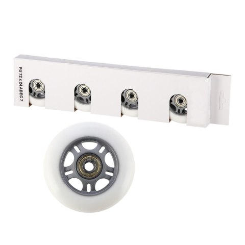 PU 72x24 82A BIAŁE (4 szt.) + ABEC-7 (8 szt.) ZESTAW STOCK PU 72x24 82A BIAŁE (4 szt.) + ABEC-7 (8 szt.) ZESTAW STOCK