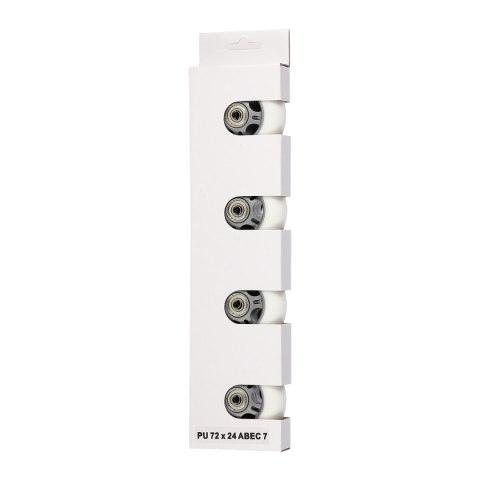 PU 72x24 82A BIAŁE (4 szt.) + ABEC-7 (8 szt.) ZESTAW STOCK PU 72x24 82A BIAŁE (4 szt.) + ABEC-7 (8 szt.) ZESTAW STOCK