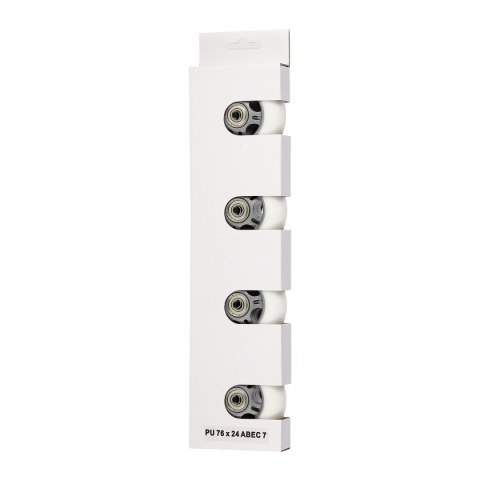 PU 76x24 82A BIAŁE (4 szt.) + ABEC-7 (8 szt.) ZESTAW STOCK PU 76x24 82A BIAŁE (4 szt.) + ABEC-7 (8 szt.) ZESTAW STOCK