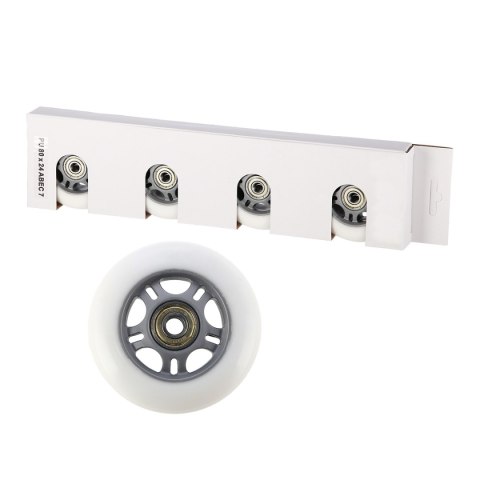 PU 80x24 82A BIAŁE (4 szt.) + ABEC-7 (8 szt.) ZESTAW STOCK PU 80x24 82A BIAŁE (4 szt.) + ABEC-7 (8 szt.) ZESTAW STOCK