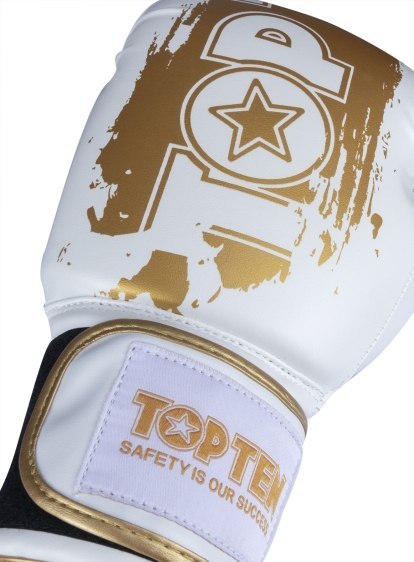 Rękawice bokserskie RTT-POWER INK GOLDEN STAR biało-złote Rękawice bokserskie RTT-POWER INK GOLDEN STAR biało-złote