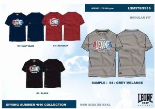 T-shirt męski LEONE LSM978/S16 szary "XL"