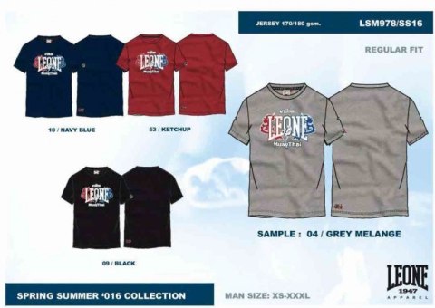 T-shirt męski LEONE LSM978/S16 szary "XL" T-shirt męski LEONE LSM978/S16 szary "XL"