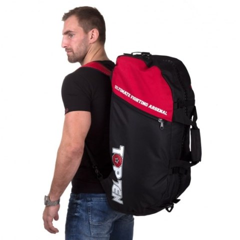 Torba sportowa TOP TEN z funkcją plecaka 70 x 35 cm TOR-P2 MMA czarno-czerwona Torba sportowa TOP TEN z funkcją plecaka 70 x 35 cm TOR-P2 MMA czarno-czerwona
