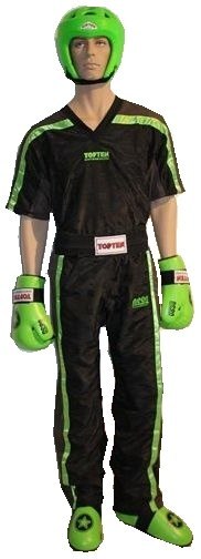 Strój do kickboxingu TOP TEN NEON czarno-zielony
