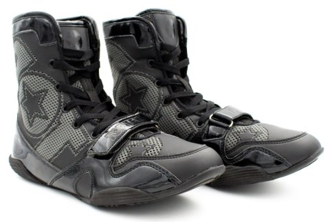Buty bokserskie TOP TEN "New Generation" czarno-szare BBA-TT7