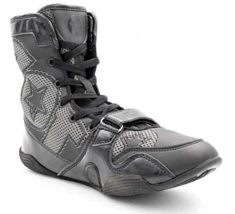 Buty bokserskie TOP TEN "New Generation" czarno-szare BBA-TT7