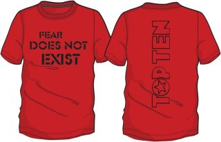 T-shirt TOP TEN "Fear does not exist" M czerwony