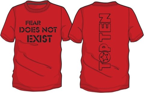 T-shirt TOP TEN "Fear does not exist" M czerwony T-shirt TOP TEN "Fear does not exist" M czerwony