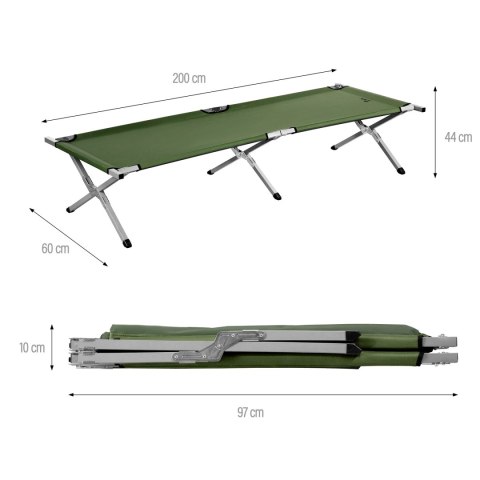 NC2756 ŁÓŻKO POLOWE SKŁADANE ZIELONE 200 CM NILS CAMP NC2756 ŁÓŻKO POLOWE SKŁADANE ZIELONE 200 CM NILS CAMP