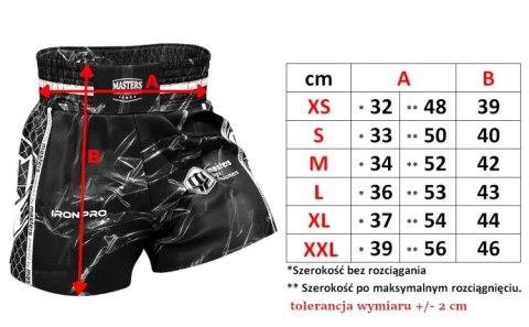 Spodenki treningowe MASTERS ST-MARBLE czarne Spodenki treningowe MASTERS ST-MARBLE czarne