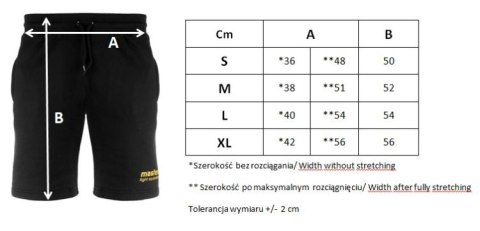 Spodenki krótkie męskie MASTERS SKM-BLACK czarne Spodenki krótkie męskie MASTERS SKM-BLACK czarne