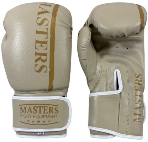 Rękawice bokserskie MASTERS RPU-MATT 10 oz beżowe Rękawice bokserskie MASTERS RPU-MATT 10 oz beżowe