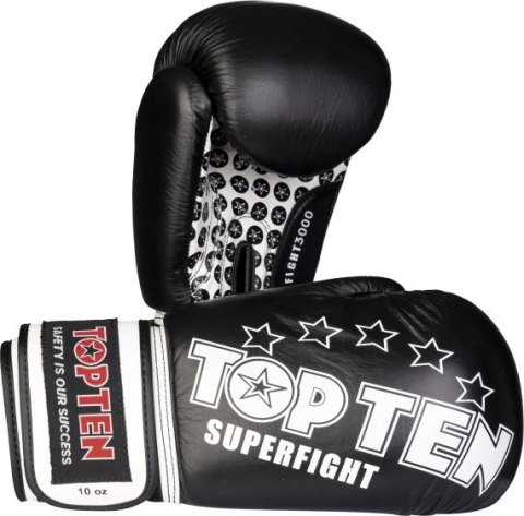 Rękawice bokserskie TOP TEN RTT-10 SUPERFIGHT 3000 STARS czarne
