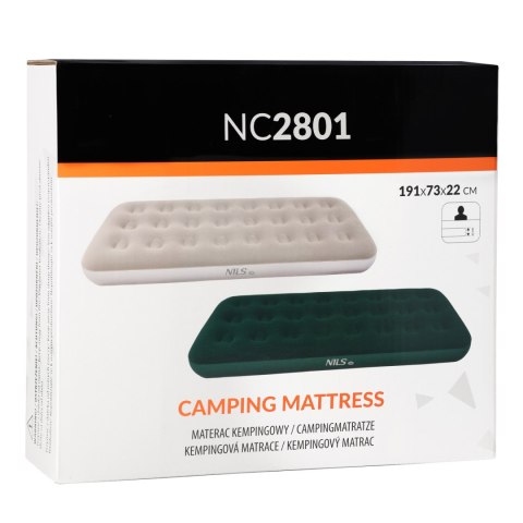 NC2801 MATERAC KEMPINGOWY 191X73X22 CM BEŻOWY NILS CAMP NC2801 MATERAC KEMPINGOWY 191X73X22 CM BEŻOWY NILS CAMP