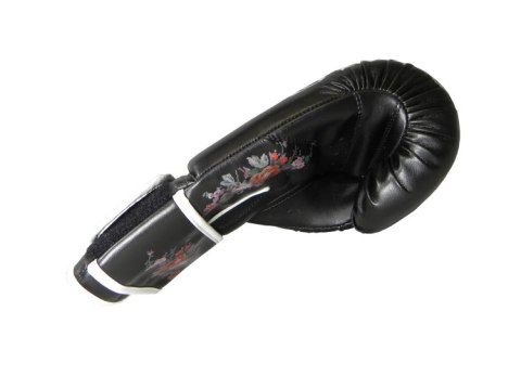(W) Rękawice bokserskie MASTERS RPU-FLOWER 10 oz czarne (W) Rękawice bokserskie MASTERS RPU-FLOWER 10 oz czarne