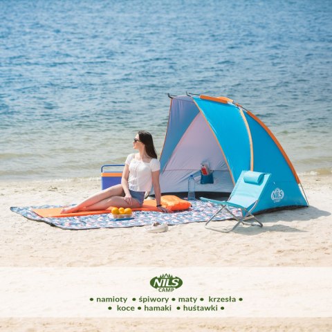 NC8030 NIEBIESKI NAMIOT PLAŻOWY 260x120x120 CM NILS NC8030 NIEBIESKI NAMIOT PLAŻOWY 260x120x120 CM NILS