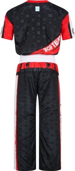 Strój do kickboxingu TOP TEN "Urban Arts" czarno-czerwony (WAKO APPROVED new)